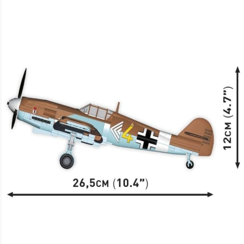 image 1 of Messerschmitt BF 109 G brick model plane - COBI 5761 - 350 bricks