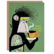 image 1 of Fathers Day Cup Tea Coffee Animal Chimp Lover Dad Card