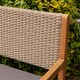 image 3 of 2 Seater Hardwood Timber Framed Rattan Weave Bench (4ft x 2ft)