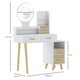 image 3 of HOMCOM Dressing Table with Mirror, Vanity Table with LED Lights, White