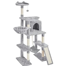 Yaheetech  177 cm Multilevel Cat Tree with Condo Light Grey