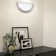 image 2 of EGLO Planet 1 Semi-Circular Steel Matte Nickel Wall Light White