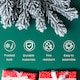 image 4 of Neo 7-Foot Half Slim Xmas Snow Flocked Christmas Tree | Green | Dark Green