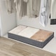 image 3 of Living and Home Underbed Fabric Storage Organizer for Quilts & Cloth, Dark Grey | Grey
