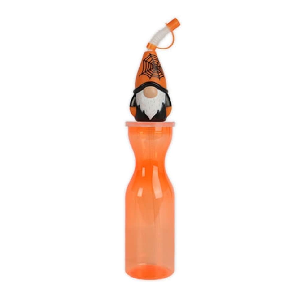 image 1 of Halloween Orange Gonk Spider Web Water Bottle Orange | One Size