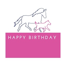 Gubblecote Perfect As A Pony Greetings Card - Purple - One Size