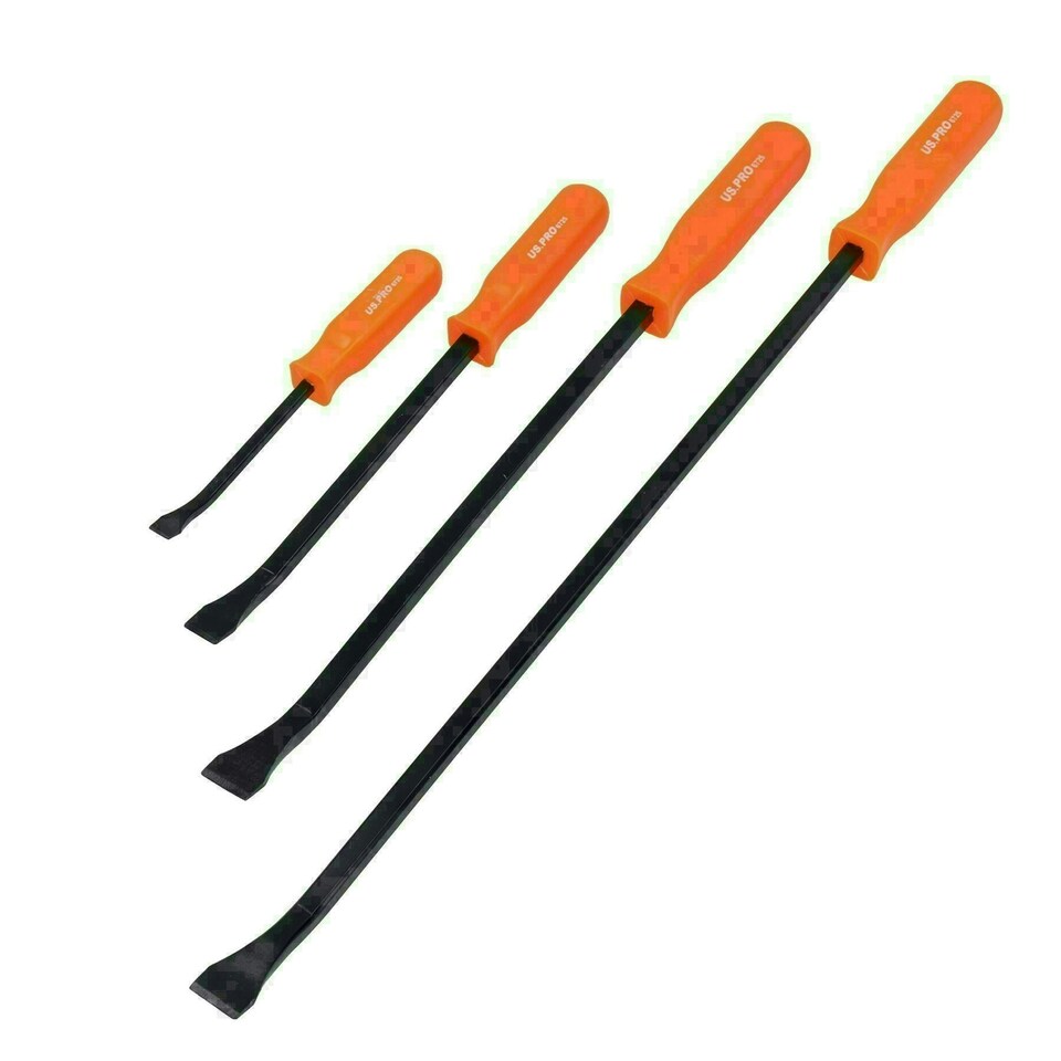 image 1 of 8pc Pry Bar Heel Toe Crow Bar Remover Removal Wrecking Knuckle Aligning Set