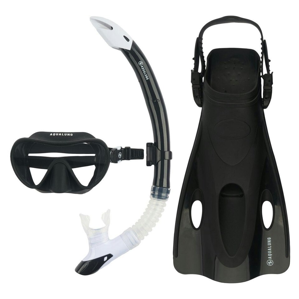 Aquasphere Childrens/Kids 2024 Nabul Snorkel Set - Black - L-XL