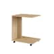 image 1 of Adore Florida Oak Effect Sofa Laptop Table on Castors - Mobile Side Table Brown