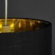 image 1 of ValueLights Reni Black Ceiling Pendant Shade Black And Gold Inner Black
