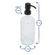 image 3 of Harbour Housewares 2pc Glass Soap Dispenser Set with Ceramic Tray - 500ml - Green