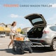 image 6 of Outsunny Outdoor Cart Folding Cargo Wagon Trailer Beach w/ Handle Dark Grey