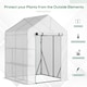 image 4 of Outsunny Greenhouse for Outdoor, Portable Gardening Plant Grow House w Shelf