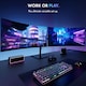 image 7 of VonHaus Adjustable Dual Monitor Glass Stand for 13-32" Screens