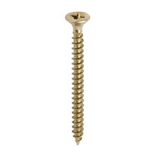 Timco - Solo Chipboard & Woodscrews - PZ - Double Countersunk - Yellow (Size 6.0 x 70 - 200 Pieces)