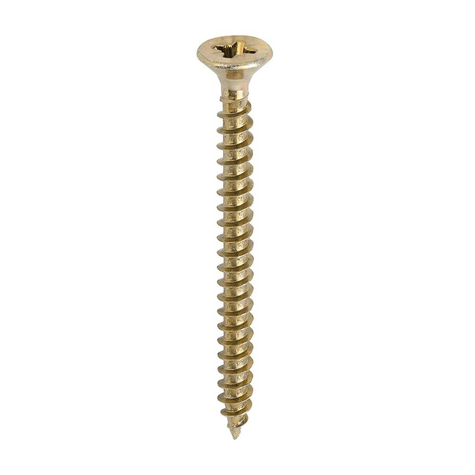 image 1 of Timco - Solo Chipboard & Woodscrews - PZ - Double Countersunk - Yellow (Size 6.0 x 70 - 200 Pieces)