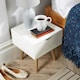 image 5 of Bedside Table Nightstand Compact Design White | 2 Drawer