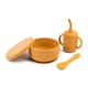 image 1 of Tiny Dining 4pc Baby Silicone Suction Feeding Set - Ochre