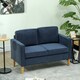 image 2 of HOMCOM Compact 2 Seater Sofa with Under Seat Storage for Small Spaces Blue 