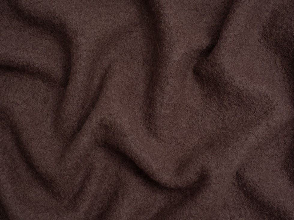 Minerva Core Range Brown 100% Pure Boiled Wool Coating Fabric for Dressmaking, 140cm / 55" Wide - per metre
