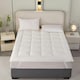 image 6 of Homescapes Premium Wool Mattress Topper - Deep Fitting Comfort | White