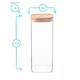 image 3 of Argon Tableware Square Glass Storage Jars with Wooden Lids - 1.9 Litre - Pack of 3