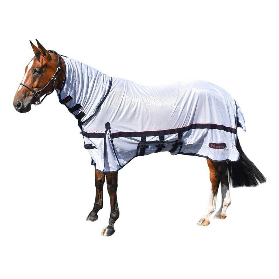 Whitaker Rastrick High-Neck Mesh Horse Fly Rug - White - 5´ 9"