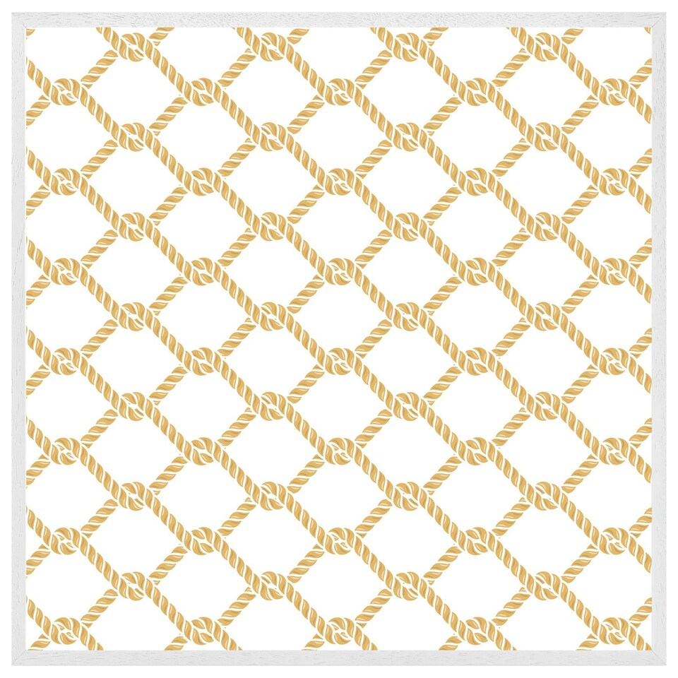 image 1 of Gold chainlink rope (Picutre Frame) White | L