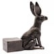 image 3 of Large Sitting Hare Plant Pot Feet - Set of 3 Brown