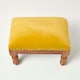 image 4 of Homescapes Mable Mustard Yellow Velvet Rectangular Footstool