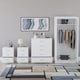 image 3 of Vida Designs Riano 4 Piece Bedroom Set (3 Drawer Bedside Chest, 5 Drawer Chest, 2 Door Wardrobe) White (5)