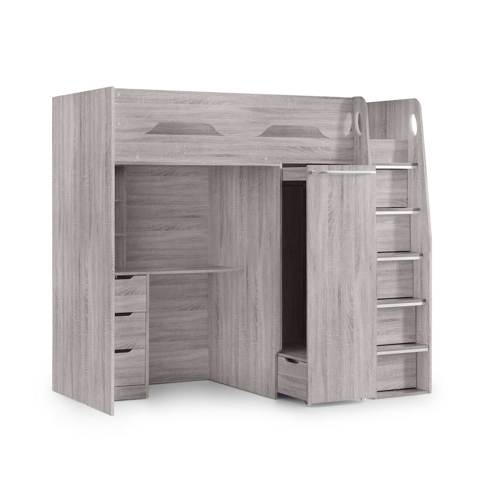 image 1 of Granite Highsleeper Grey Oak - Single (90cm)