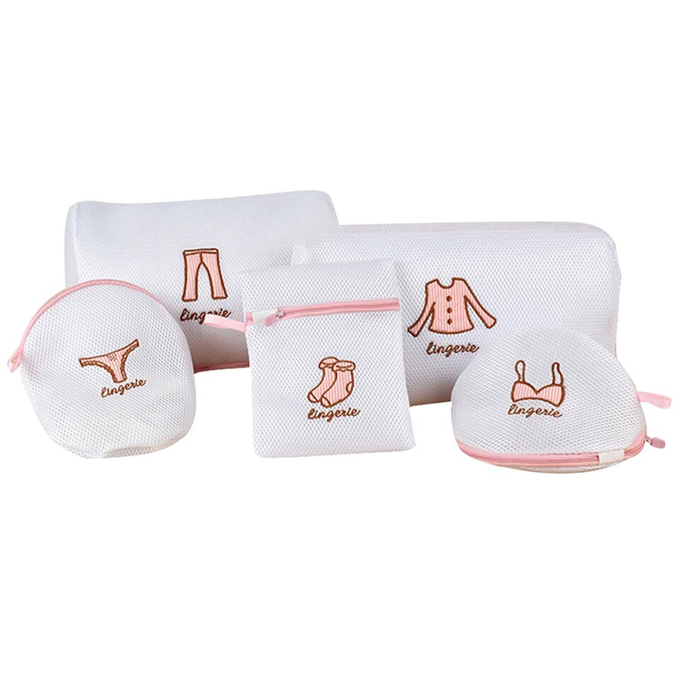 image 1 of Haven Zippered Mesh Laundry Coat Wash Bags, White