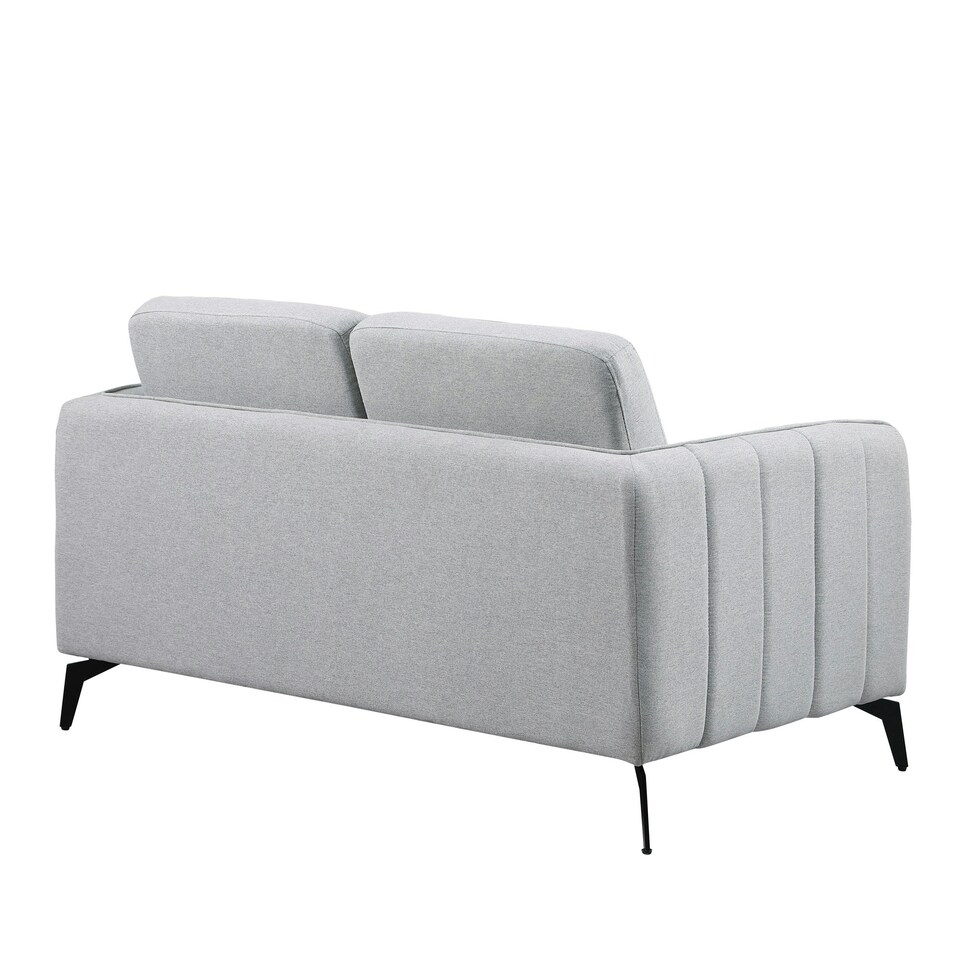 image 1 of Oslo Modern Scandi Style Fabric Living Room 2 Seater Sofa (Light Grey)