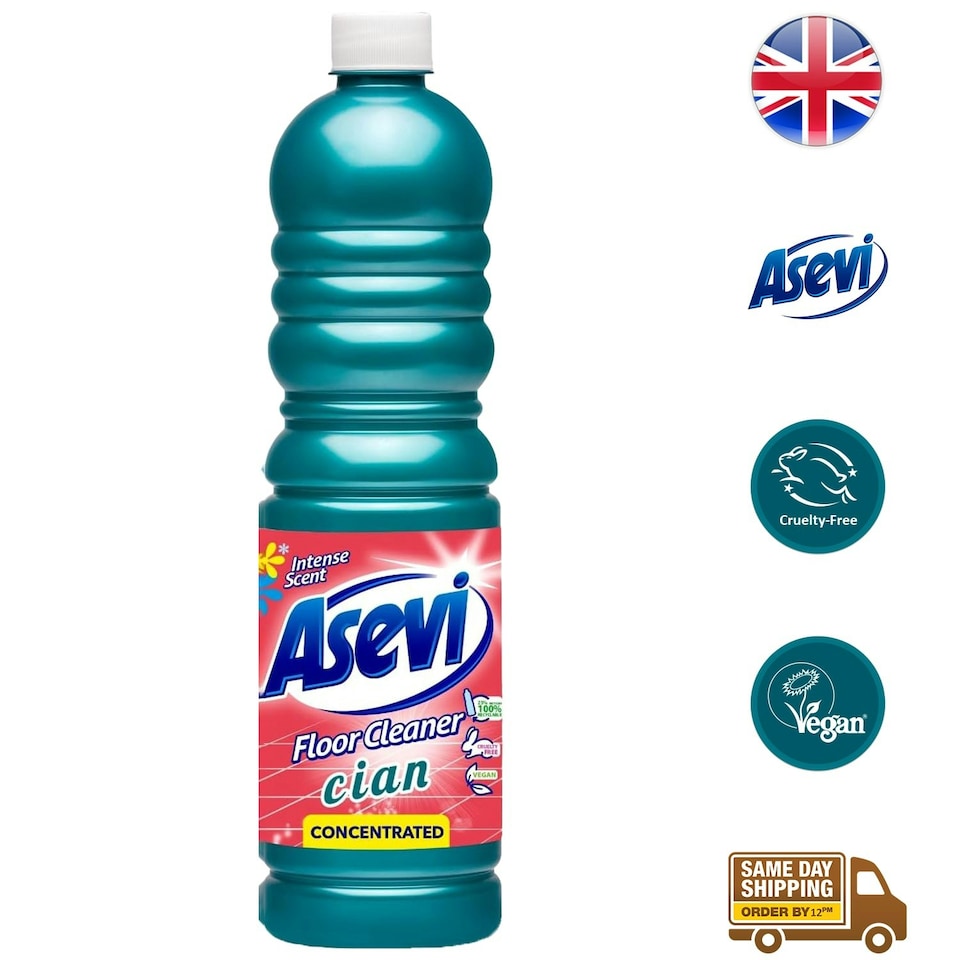 image 1 of Asevi Concentrated Hard Floor Cleaner Liquid Dirt Remover Cian 1L