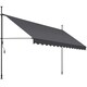 image 1 of Awning with hand crank - pressure fitted , height adjustable | Black | black/grey | 400 x 180 cm | 1