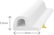 image 2 of Exitex Self Adhesive P Strip Seal 5m Draught Proofing Rubber, Seals Gaps 2mm to 5mm | White