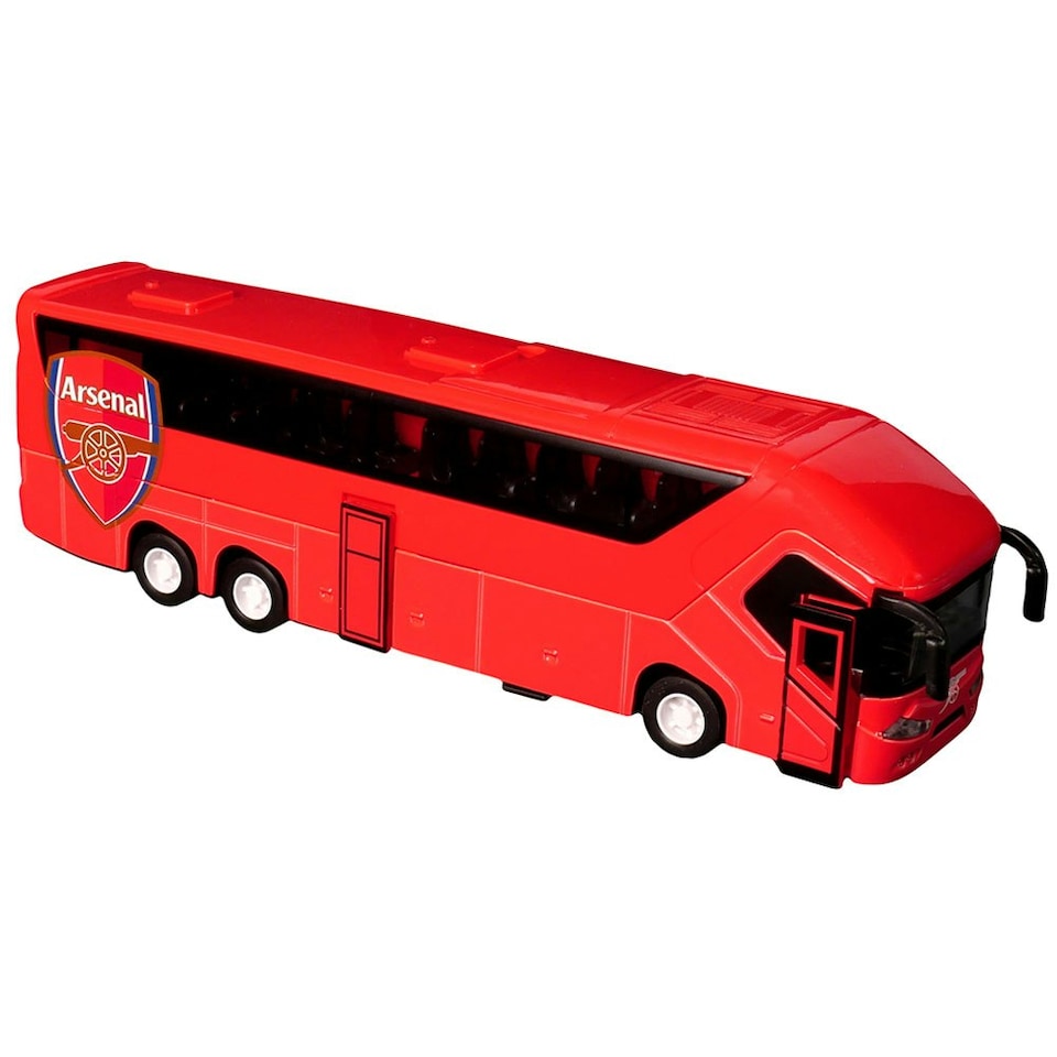 image 1 of Arsenal FC Die Cast Team Toy Bus - Red/Blue/Gold - One Size