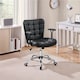 image 2 of Yaheetech Mid-Back PU Leather Office Task Chair with Rolling Wheels | Black