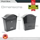 image 4 of Burg-Wachter Classic Wall Mounted Galvanised Steel Lockable Weatherproof Post Box - 36x37x13cm N/A | Anthracite