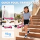 image 4 of HOMCOM Foldable Electric Kids Scooter, for Ages 7-14 Years | Pink