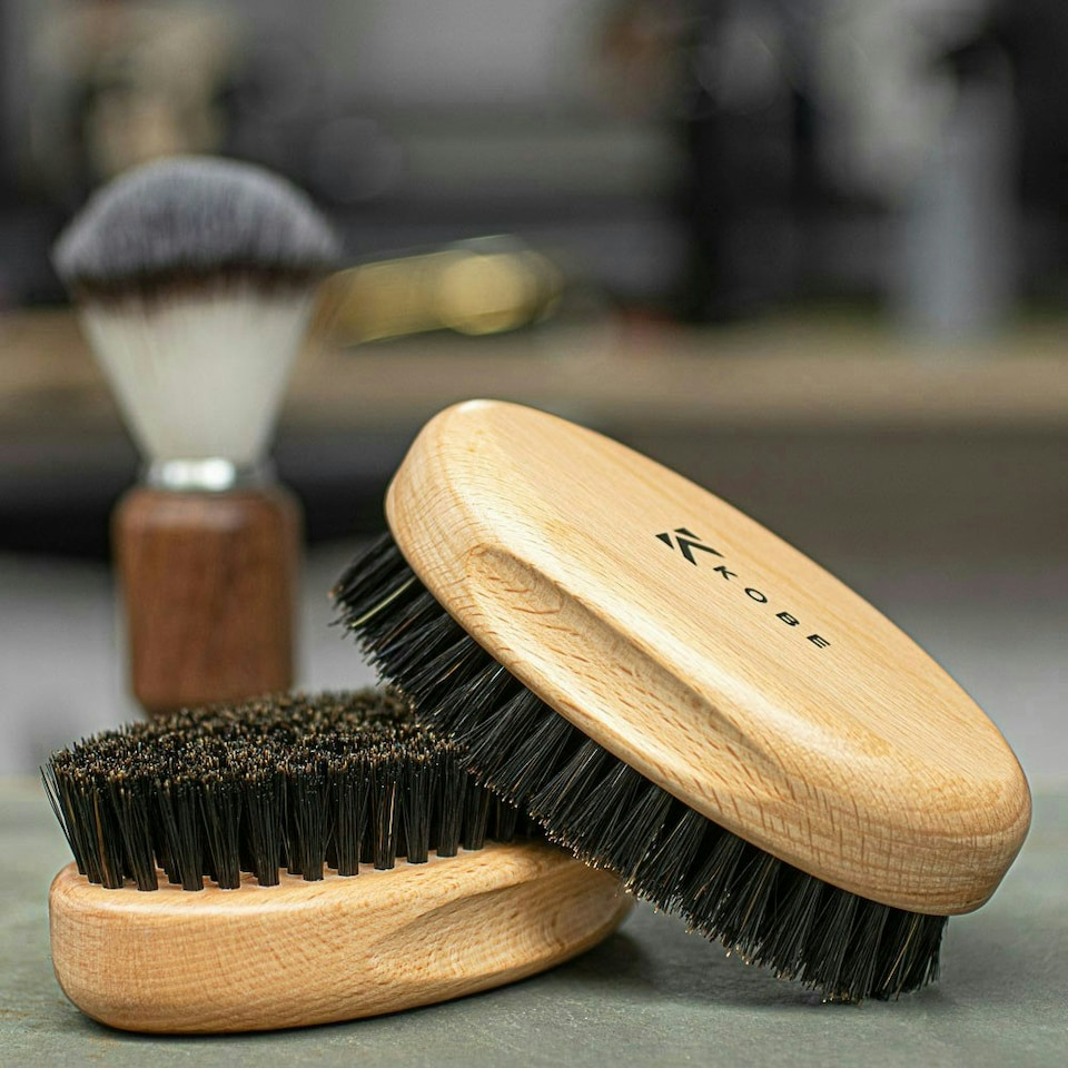 image 1 of Kobe Palm Beechwood Military Brush