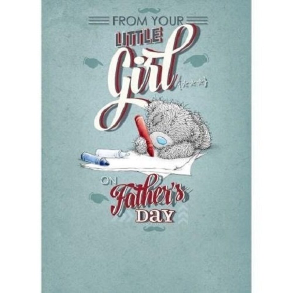 image 1 of From Your Little Girl Me to You Bear Fathers Day Card