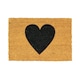 image 1 of Nicola Spring Coir Door Mat - 60 x 40cm - Black Heart