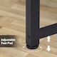 image 4 of HOMCOM Computer Desk Dining Table Writing Table with Metal Frame, Black