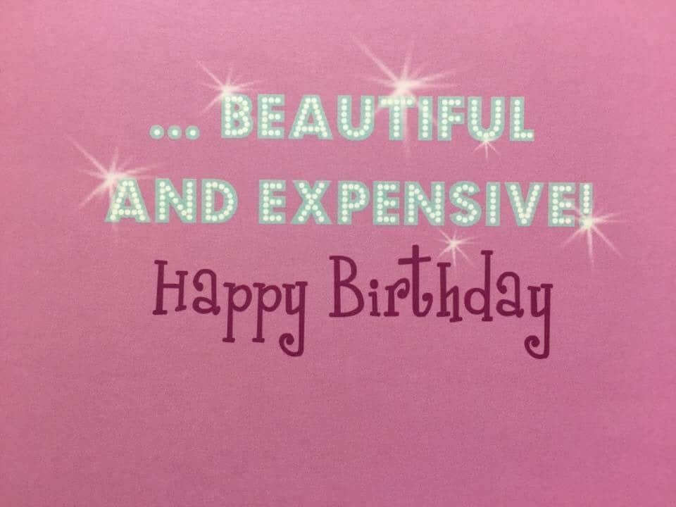 image 1 of For Wife Sparkling Diamonds Witty Words Birthday Card