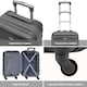 image 2 of Flight Knight Cabin Suitcase 55x35x20cm, Lightweight Carry On Bag - Over 100 Airlines- Ryanair, EasyJet, British Airways - Hand Luggage, ABS Hard Shell TSA Lock | Grey | Charcoal | Cabin Bag