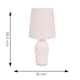 image 7 of ValueLights Arlo Rose Pink Ceramic Table Lamp with Rose Shade
