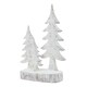 image 1 of Hill Interiors Three Snowy Pine Tree Sculpture - White - One Size