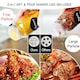 image 4 of Living and Home 24Pcs Glass Spice Jars with Metal Lids | Black